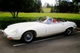 Jaguar E Type Convertible Hire for the Day