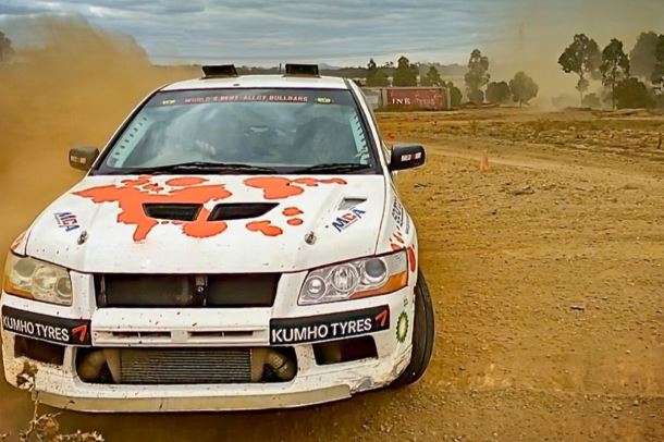 Rally Driving Two Car Blast, 17 Laps