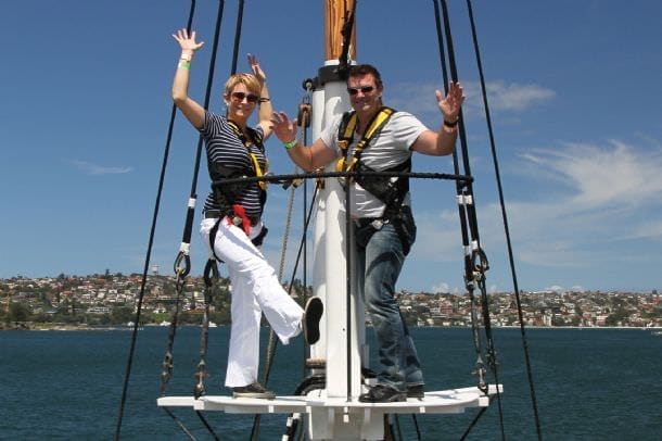 Tall Ship Laser Clay Shooting with Mast Climb