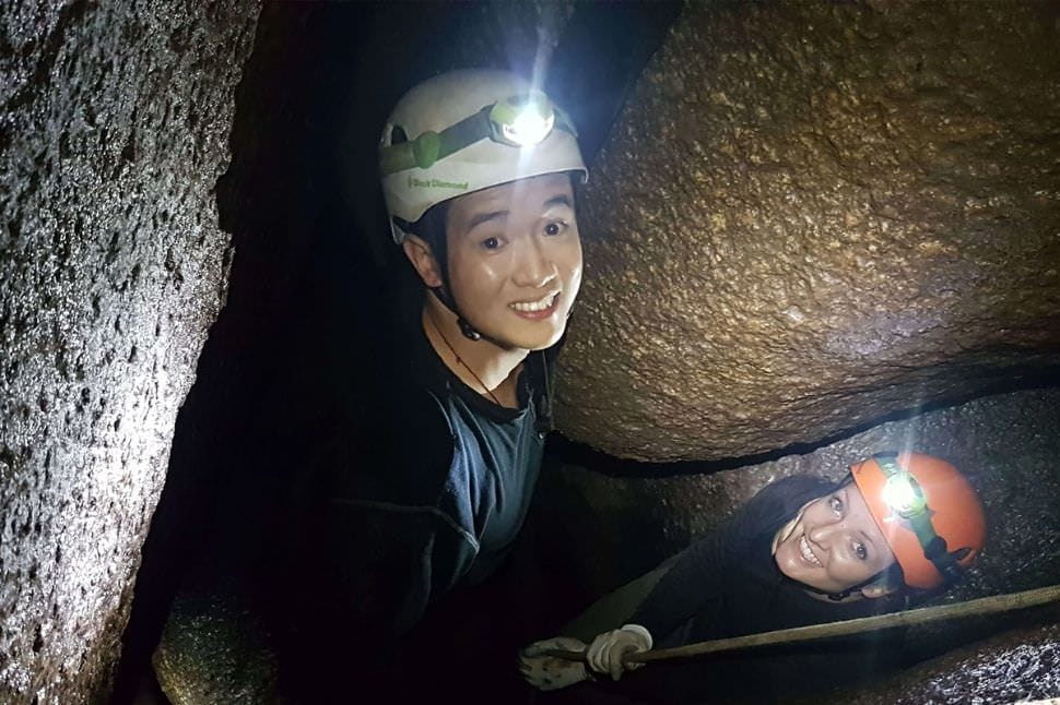 Caving at Britannia Caves