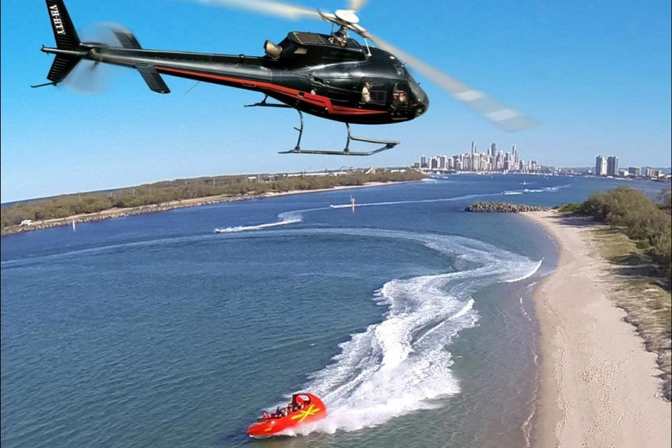 Jet Boat Ride and Helicopter Flight