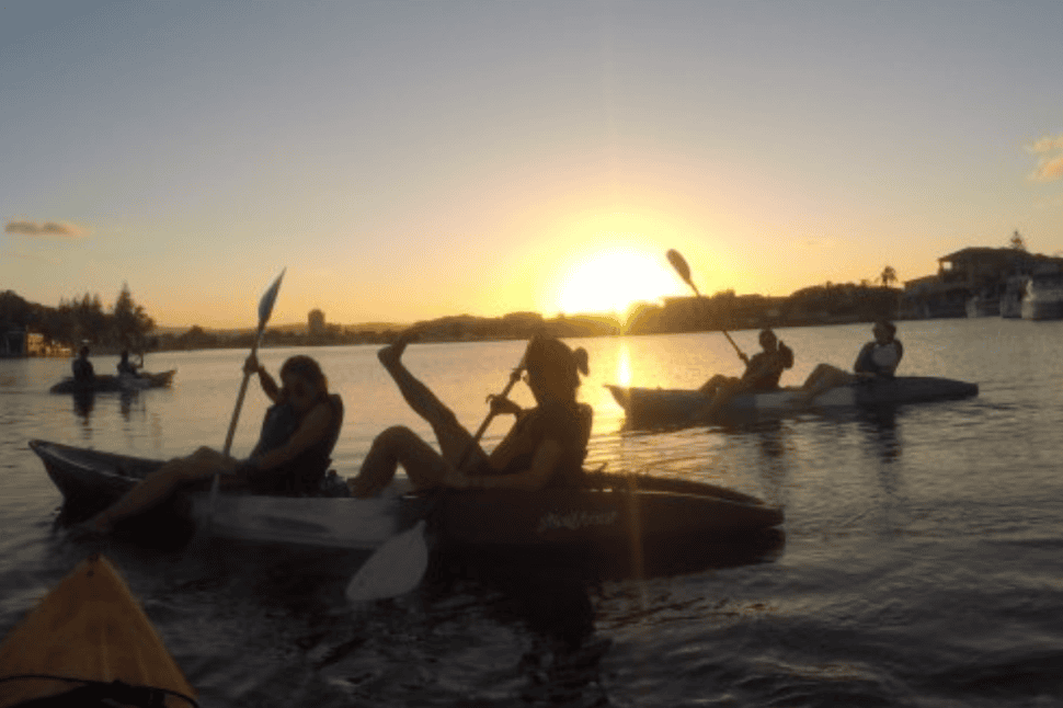 Kayaking, Together Under the Sunset