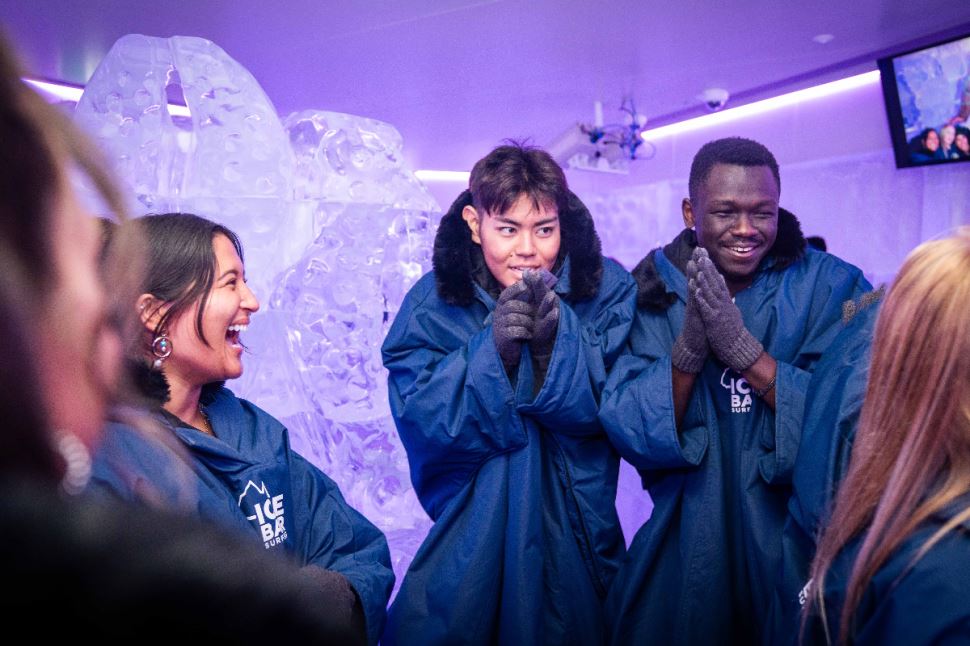Icy Extravaganza of IceBar Surfers