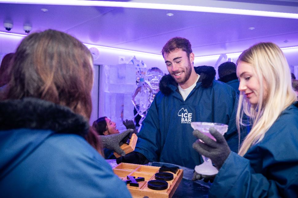 Icy Extravaganza of IceBar Surfers