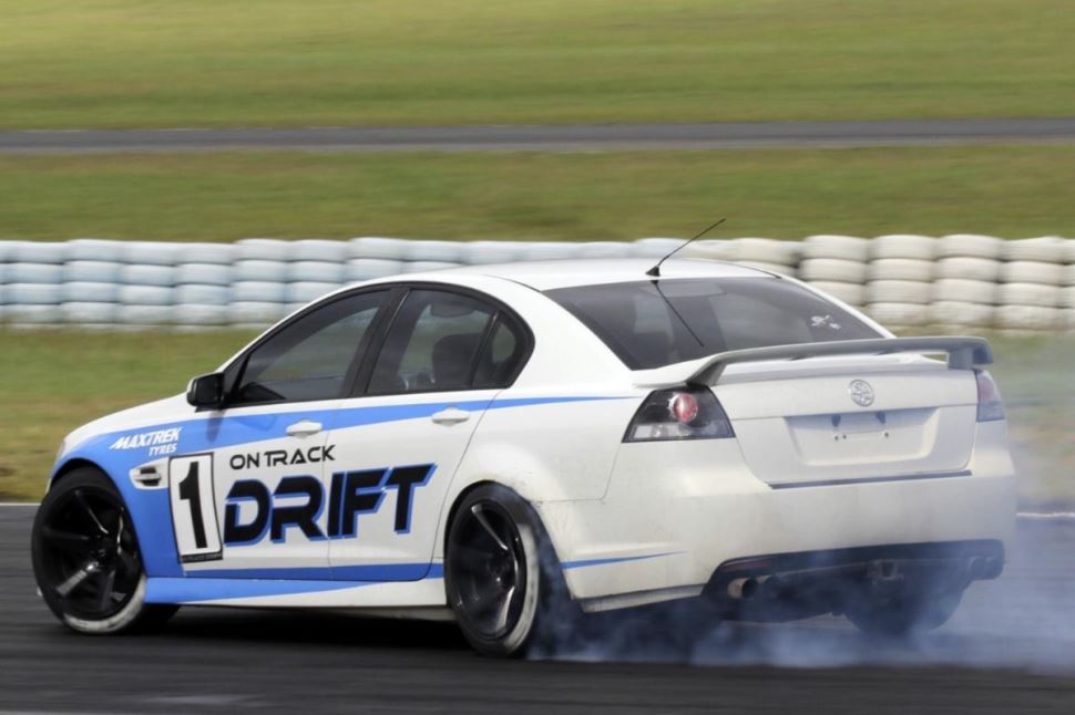 Two Hot Laps in a High Speed V8 Drift Car