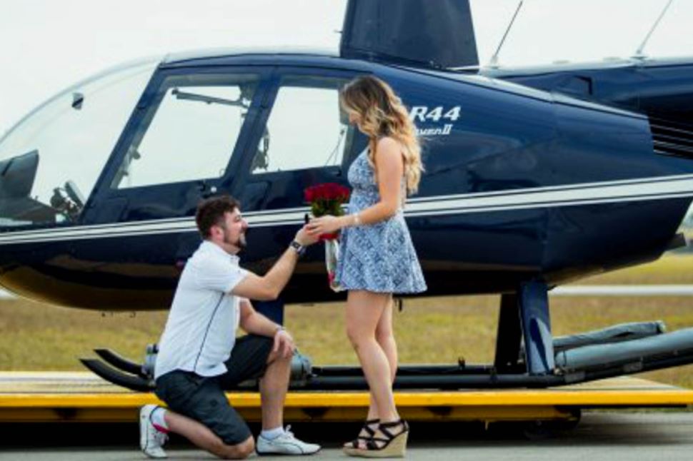Romantic Gold Coast Proposal Flight