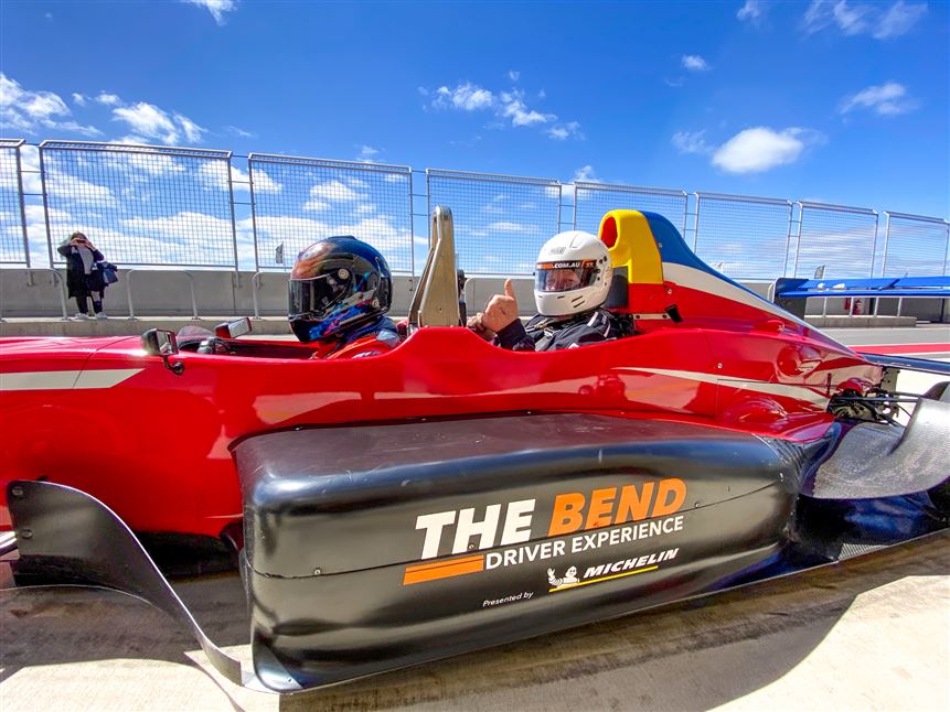 Formula Car and V8 Mustang Combo