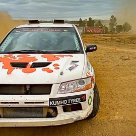 Rally Driving Two Car Blast, 17 Laps