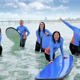 Beginner Surfing Lessons, 3 Student Sessions