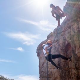 Rock Climb and Abseil at Morialta
