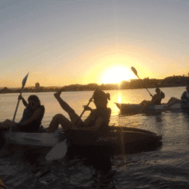 Kayaking, Together Under the Sunset