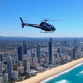Heli Flight of the Gold Coast to Stradbroke Island