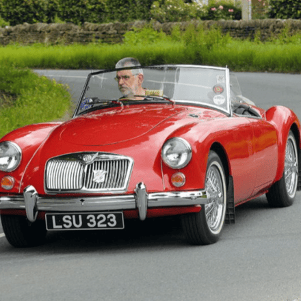 Drive Dads Car, a MGA Convertible